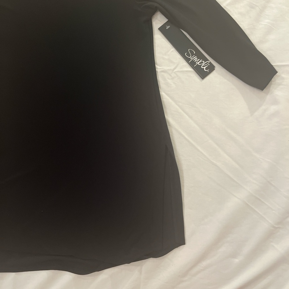 NWT Sympli Black Tunic Fit Shirt, Size 4 - Picture 3 of 4